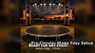 12ft Circular Modular Stage Easy Setup for Events